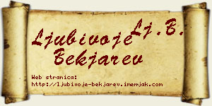Ljubivoje Bekjarev vizit kartica